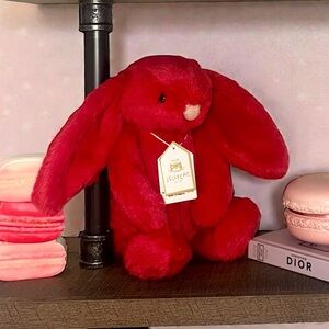 NWT Jellycat Original Bashful Luxe Bunny Scarlett